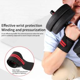 Faixa de pulso para levantamento de peso, tiras de suporte para pulso fitness com design de fixação, musculação, força de levantamento de peso - Image 4