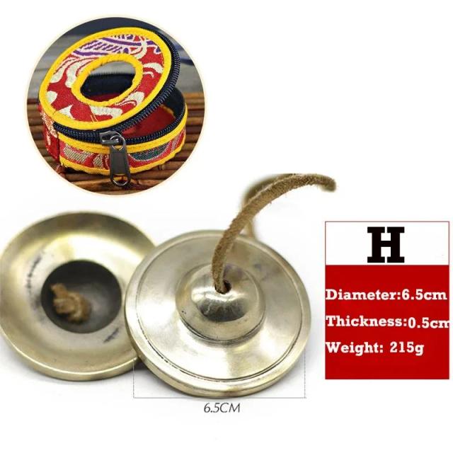 Sino Tibetano Artesanal em Cobre para Meditação e Yoga - Instrumento de Percussão Tradicional Budista