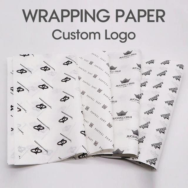 Lote de 100 Peças de Papel de Seda Personalizado com Logotipo para Embalagem de Presentes e Roupas em Casamentos