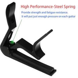 Universal Alumínio Alloy Metal Capo para Guitarra Elétrica, Chave de Troca Rápida, Bandolim Ukulele com 5 Escolhas - Image 4