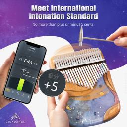 Kalimba Polegar Piano com Teclado de Resina Epóxi, Mbira Portátil, Instrumento Musical para Crianças e Adultos, Iniciantes, 17 ou 21 Teclas - Image 5