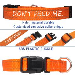 Coleira de nylon reflective personalizada, acessório lost com nome do animal de estimação, anti-perda, para pitpequeno, médio e grande - Image 4