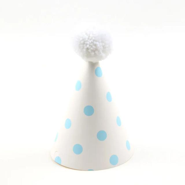 Touca de papel colorida DIY com pompom e estrela para festas de bebês e crianças, aniversários, Natal e presentes especiais