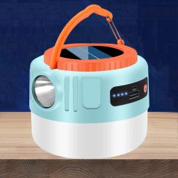 LED Solar Luzes de Emergência, 300LM, 1200mAh, Iluminação de Barraca, USB Recarregável, Controle Remoto, Impermeável, Caminhadas, Pesca - Image 2