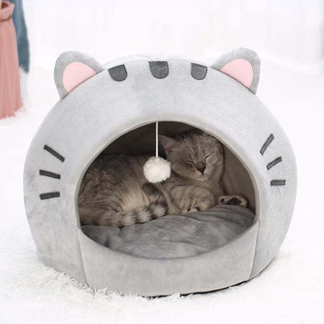 Cama Aconchegante para Gatos e Cachorros - Tenda Quente em Formato de Caverna para Filhotes e Conforto Extra