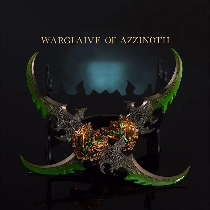 Warcraft-Modelo de Arma de Azzinoth, Brinquedo Metal, Artesanato de Espadas, Casal com Estandes, Presentes Colecionáveis, Enfeites, 22cm - Image 1