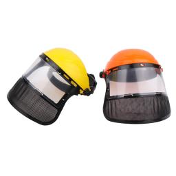 Capacete de segurança com malha facial completa para jardineiro, máscara protetora, cortador de escova, proteção florestal, chapéu para exploração madeireira - Image 3