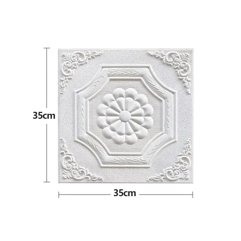 Adesivos de parede autoadesivos, Papel de parede 3D, Decoração, Sala de estar, Quarto, teto, TV, Wall Art, 35x35cm, 20 peças - Image 1