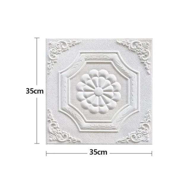 Coleção de Adesivos de Parede 3D Autoadesivos para Decoração de Sala e Quarto - 20 Peças de 35x35cm