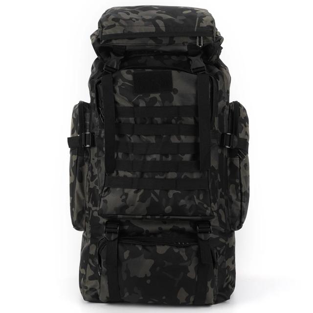 Mochila Oxford para Montanhismo com 80L, Bolsos Múltiplos e Acessórios de Viagem em 600D