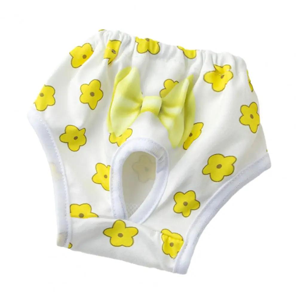 Fralda de cachorro confortável com forro acolchoado, calça menstrual pet absorvente, padrão dos desenhos animados, fraldas para prevenção de confusões - Image 1