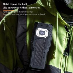 Poderosa lanterna recarregável USB, lanterna de acampamento multifuncional, poderoso magnetismo da cauda, super brilhante, tocha impermeável, banco de potência - Image 6