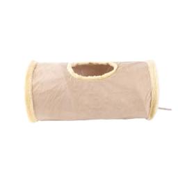 Túnel de pelúcia dobrável para gato de estimação, canal dobrável, brinquedos interativos, educacionais, engraçados, quentes, inverno, suprimentos - Image 4