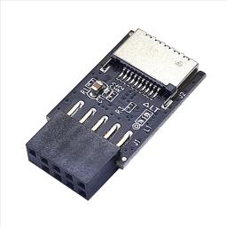 Placa-mãe Interface Cabeçalho Adaptador, USB2.0, 9Pin para Tipo C, A-KEY, Conector Frontal, USB 3.2 - Image 1