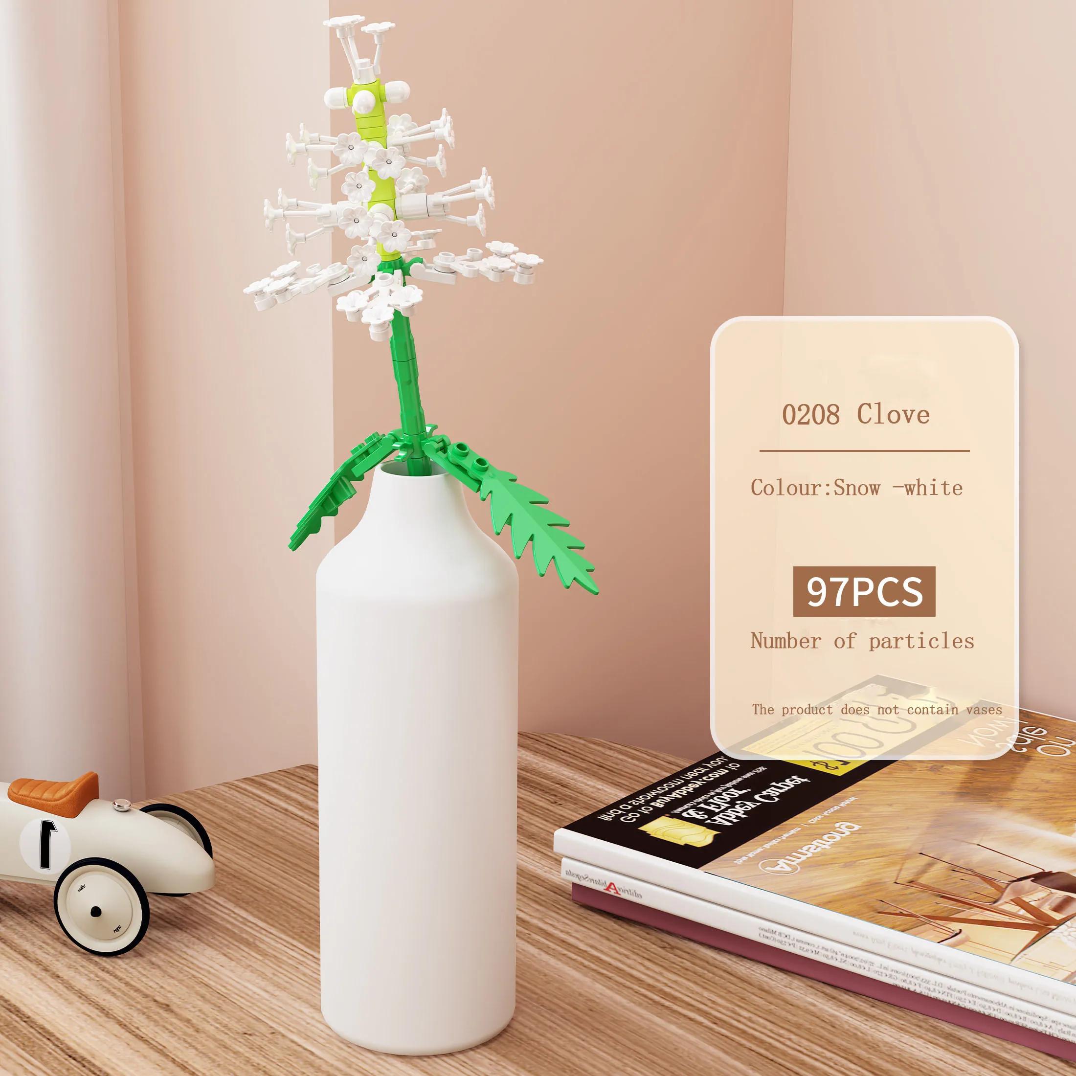 Único bloco flor bouquet com vários ramos, dar férias presentes - Image 1
