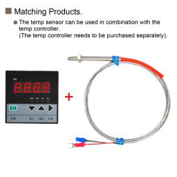 Sonda de Temperatura Termopar Tipo K com Rosca M6, Sensor de Temperatura com Mola, Alta Precisão, Cabeamento Resistente, Aço Inoxidável para Monitoramento Industrial - Image 4