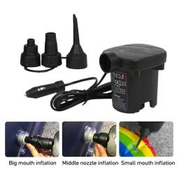 Inflador de enchimento de ar rápido elétrico, bomba inflável portátil, ventilador para colchão, piscina, 3 bicos - Image 1