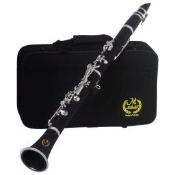 M MBAT-Clarinete Preto com Acessórios Bolsa, Bb, 17 Chaves, 6 Anéis, Profissional, Sopros, Instrumentos Musicais - Image 1