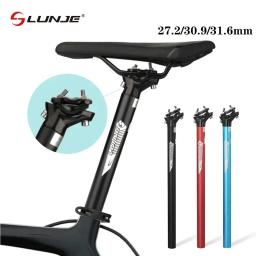 Lunje mountain road bicicleta selim ultraleve liga de alumínio mtb espigão tubo 27.2/30.9/31.6mm * 400mm peças ciclismo - Image 2