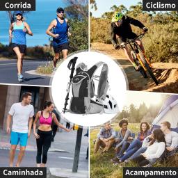 Inoxto 12l hidratação mochila ciclismo corrida hidratação colete adequado para homens e mulheres trail running montanhismo 2l - Image 4