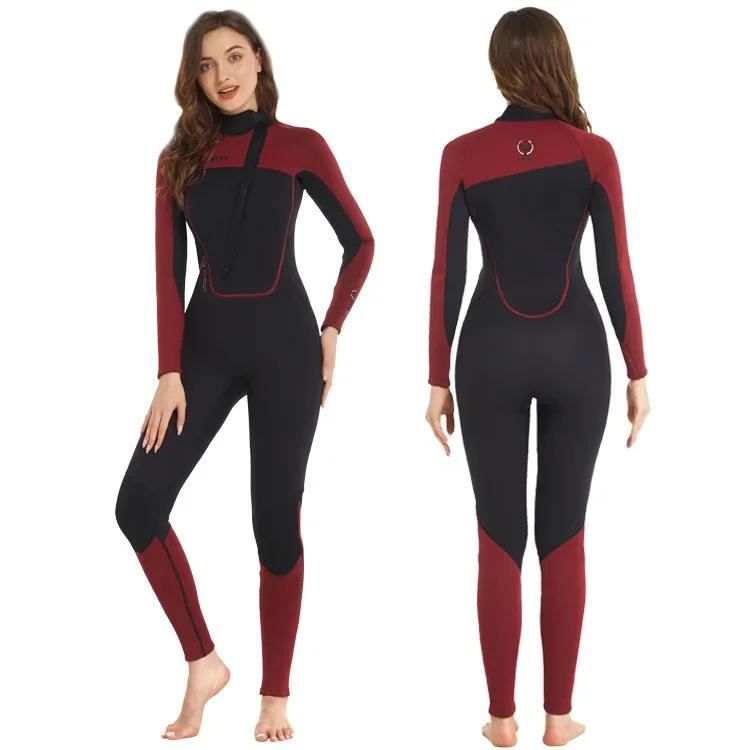 Roupa de mergulho Wetsuit Homens Mulheres 3mm Neoprene com zíper frontal Natação de inverno para suring SUP - Image 1