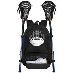 Mochila grande do equipamento do Lacrosse, 2 varas titular, compartimento separado das travas, Saco do hóquei do campo - Image 1