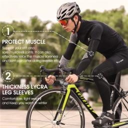 WEST BIKING-Leggings térmicos para homens e mulheres, aquecedores de bicicleta, leggings de compressão, quente, à prova de vento, MTB, ciclismo, corrida, basquete, artes esportivas - Image 2