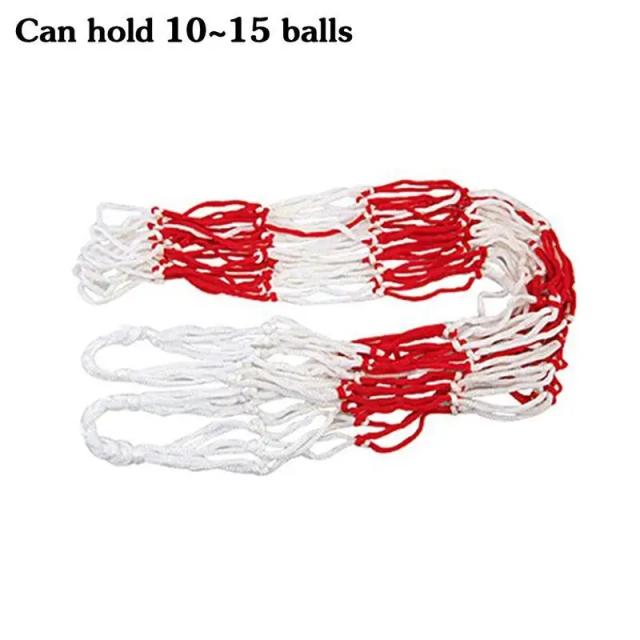 Bolso Portátil para Esportes - Saco de Malha Grande para Voleibol, Futebol e Basquete em Vermelho e Branco
