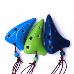 Ocarina tradicional para instrumento musical, portátil, 6 furos, sem cabo - Image 1