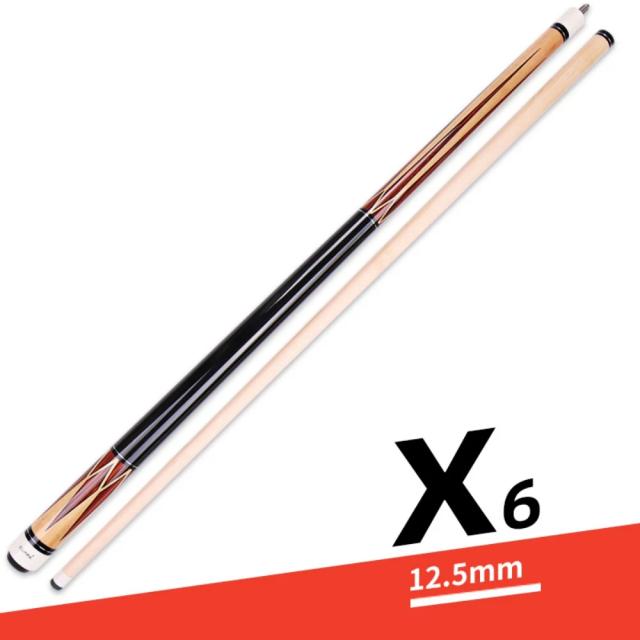 Bastão de Bilhar CUPPA Fashion de 58" com Pontas de 10.5mm, 11.5mm e 12.5mm, Pacote com 6 Unidades