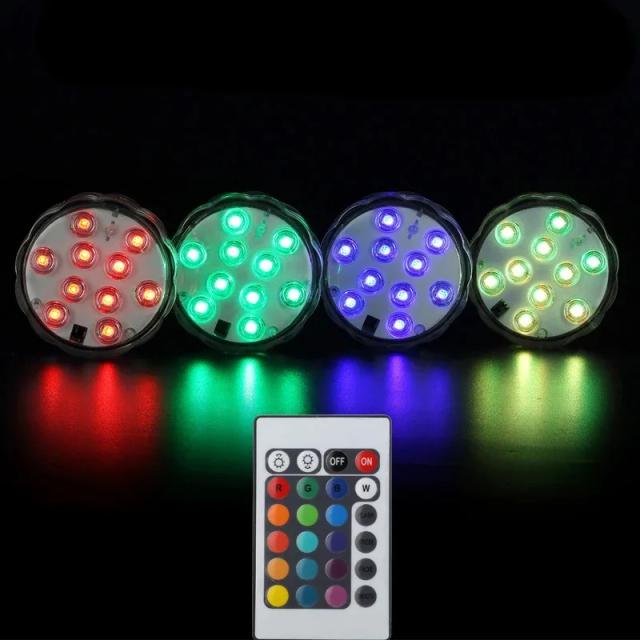 Lâmpada Subaquática RGB com Controle Remoto, Carregamento USB e Classificação IP68 para Aquários