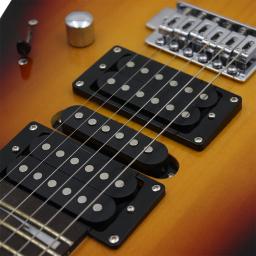IRIN-Sunset Black Guitarra Elétrica, 24 Frets, 6 Cordas, Corpo de Bege, Guitarra Pescoço com Saco, Amplificador, Sintonizador, Capo Pick, Pano de limpeza - Image 5