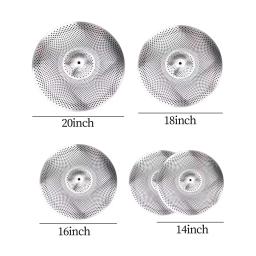 Baixo Volume Mute Drum Set, Drummer Practice, Quiet Cymbals para sala de ensaio, iniciantes, quarto, apartamento, 5pcs - Image 6