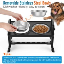 Tigelas antiderrapantes para cães elevadas, Alimentador Pet levantado, Tigela para cães elevada, Comida de gato e água alimentador, Pequeno médio grande cães - Image 3