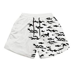 Calções de praia com estampa anime masculino e feminino, calça curta esportiva treino fitness, malha de jogging de ginástica, shorts casuais, verão - Image 4