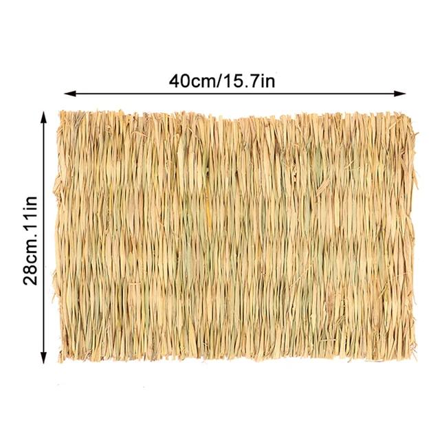 Tapete de Feno Natural para Coelhos e Pequenos Animais - Cama Confortável para Cavia, Chinchilas, Hamsters e Ratos