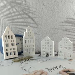 Molde de silicone DIY para decoração doméstica, casas artesanais, moldes de fundição de gesso, artesanato de resina concreta, ferramentas para presentes, novo - Image 2