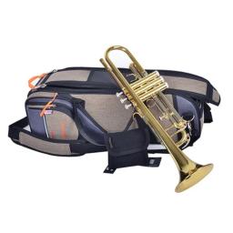 Estojo para trompete Bb Saco à prova d'água Trompete Sacos para instrumentos de latão Caixa de ombro duplo Estojo para trompete de orquestra de performance profissional Leve, grosso, resistente ao desgaste, à prova de - Image 1
