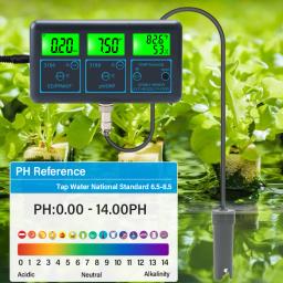 Tuya Inteligente WiFi Aquário Analisador De Qualidade Da Água, Medidor De Qualidade Da Água, Digital Spa Piscina, PH EC ORP TDS RH % CF TEMP Tester - Image 3