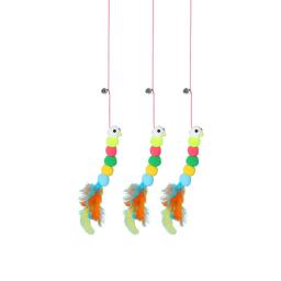 Simulação divertida de brinquedos de mouse e gato, Lagarta de corda interativa, Porta telescópica, Brinquedo Pet, Gato e gatinho - Image 6