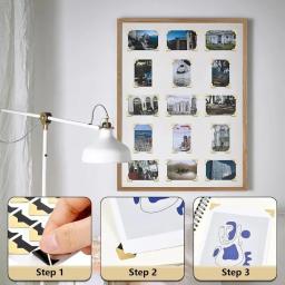 24/240 pçs adesivos de canto diy vintage canto kraft papel adesivos scrapbook auto-adesivo álbum de fotos acessórios adesivo de canto - Image 4