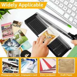 Cortador De Papel Pilha Aparador De Papel Papel Multi-Papel com R4 Canto Rounder Tábua De Corte De Papel Kraft Capacidade de 8 Folhas A4 Preciso - Image 4