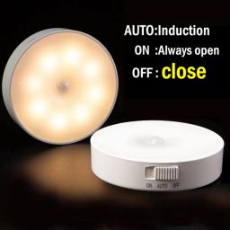 Motion Sensor LED USB recarregável NightLights, Lâmpada para quarto, Escada, Corredor, Guarda-roupa, Iluminação do armário - Image 5