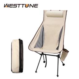 Westtune-Portátil Folding Camping cadeira com encosto de cabeça, cadeiras turísticas leves, alumínio liga, cadeira de pesca, mobiliário exterior - Image 1