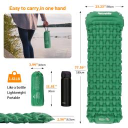 Naturehike Ultraleve colchão de ar inflável, Tapete de acampamento ao ar livre, Dormir Nylon Sleeping Pad - Image 6