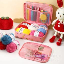 Kit de crochê com acessórios de tricô para iniciantes, ganchos e agulhas, saco de armazenamento, 6 meadas, 59 pcs - Image 5