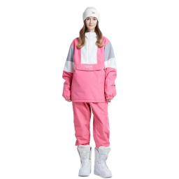 Terno de esqui feminino esportes ao ar livre jaqueta e calças de snowboard impermeável respirável terno de neve - Image 6