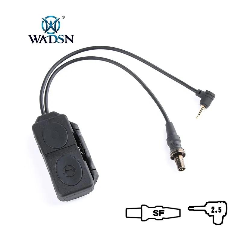 Wadsn tático peq 15 interruptor de luz laser botão duplo m300 m600 lanterna airsoft armas peças caber 20mm picatinny ferroviário - Image 1