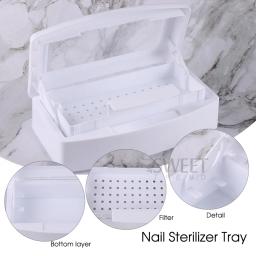 Caixa esterilizador prego rosa, ferramenta de manicure, pinça, esterilizador instrumento, bandeja, equipamento salão mais limpo, sag08 - Image 3