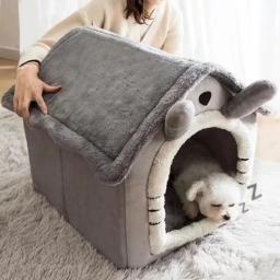 Universal Four Seasons Nest House para cães e gatos, pequenos suprimentos de cama para animais, removíveis e laváveis, peluche, populares - Image 5